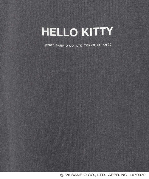 Andemiu(アンデミュウ)の「HELLO KITTY Ribbon T / REPRIC@RT669208(Tシャツ/カットソー・レディース・チャコールグレー/ホワイト・FREE)」の17枚目の写真