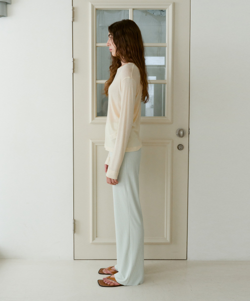 38COMEONCOMMON(38カモンコモン)の「Rib Knit Pants (Mint)(その他パンツ・レディース・その他・FREE)」の3枚目の写真