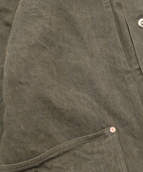 yoko sakamoto(ヨーコサカモト)の「【YOKO SAKAMOTO】 PLEATS JACKET(デニムジャケット・メンズ・グレー/ダークブラウン・MEDIUM/LARGE/SMALL)」の5枚目の写真