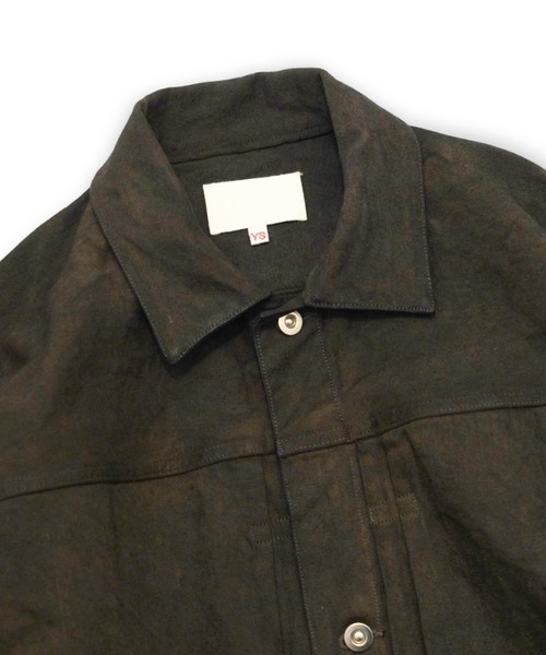 yoko sakamoto(ヨーコサカモト)の「【YOKO SAKAMOTO】 PLEATS JACKET(デニムジャケット・メンズ・グレー/ダークブラウン・MEDIUM/LARGE/SMALL)」の7枚目の写真