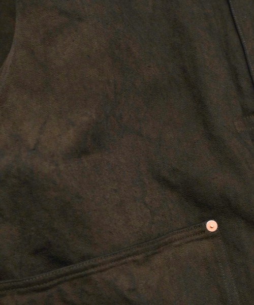 yoko sakamoto(ヨーコサカモト)の「【YOKO SAKAMOTO】 PLEATS JACKET(デニムジャケット・メンズ・グレー/ダークブラウン・MEDIUM/LARGE/SMALL)」の9枚目の写真