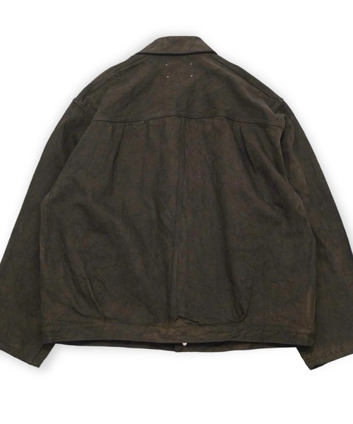yoko sakamoto(ヨーコサカモト)の「【YOKO SAKAMOTO】 PLEATS JACKET(デニムジャケット・メンズ・グレー/ダークブラウン・MEDIUM/LARGE/SMALL)」の10枚目の写真