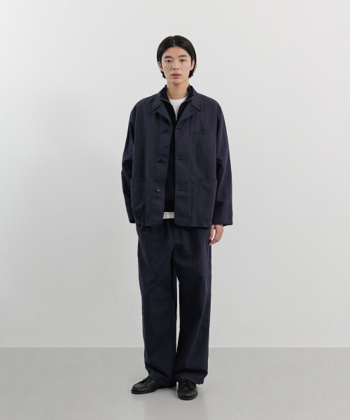 BLANKROOM(ブランクルーム)の「ラスティックラミジャケット_NAVY(テーラードジャケット・メンズ・その他・1/2/3)」の2枚目の写真