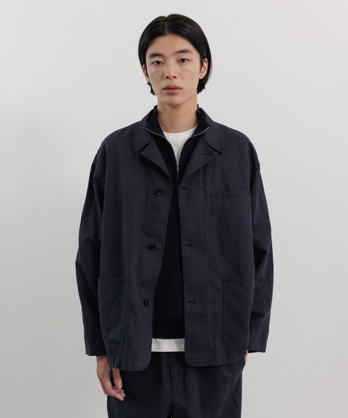 BLANKROOM(ブランクルーム)の「ラスティックラミジャケット_NAVY(テーラードジャケット・メンズ・その他・1/2/3)」の4枚目の写真