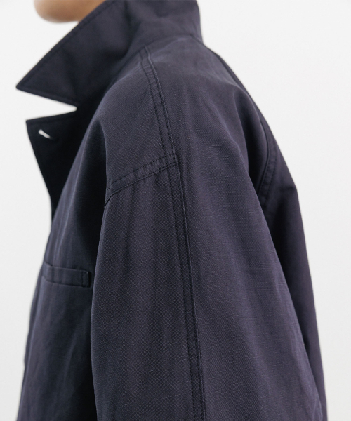 BLANKROOM(ブランクルーム)の「ラスティックラミジャケット_NAVY(テーラードジャケット・メンズ・その他・1/2/3)」の5枚目の写真