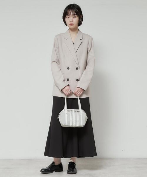 HIROKO HAYASHI（ヒロコハヤシ）の「PANIER（パニエ）ボストンバッグ（ボストンバッグ・レディース・オフホワイト/ベージュ系4/ブラック・00）」の14枚目の写真
