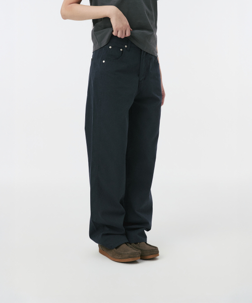 OHESHIO(オヘシオ)の「STRAIGHT COLOR COTTON PANTS, NAVY(その他パンツ・レディース・その他・1/2)」の5枚目の写真