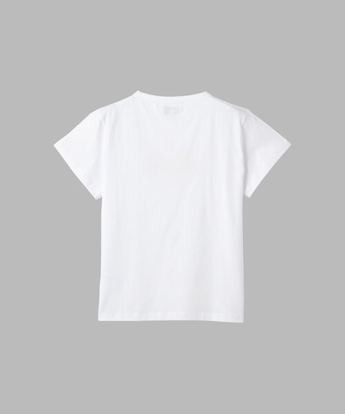 agnes b.(アニエスベー)の「"b."ロゴ 刺繍 コットン 半袖 Tシャツ "Brando"(Tシャツ/カットソー・レディース・ホワイト・3/2/1)」の2枚目の写真