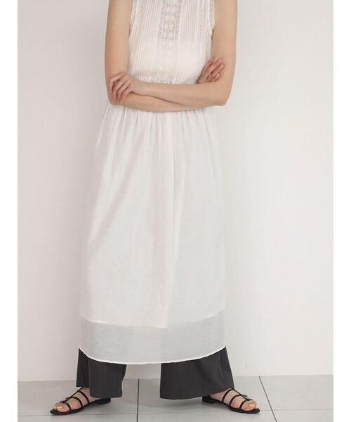 FIKA.(フィーカ)の「Sleeveless lace panel onepiece(ワンピース・レディース・ブラック/オフホワイト・MEDIUM)」の5枚目の写真