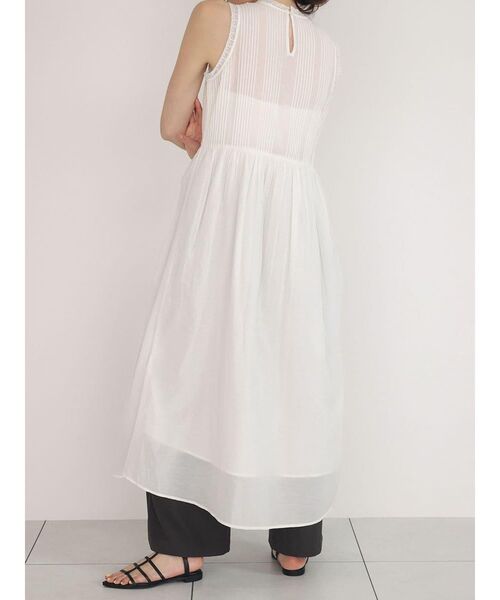 FIKA.(フィーカ)の「Sleeveless lace panel onepiece(ワンピース・レディース・ブラック/オフホワイト・MEDIUM)」の6枚目の写真