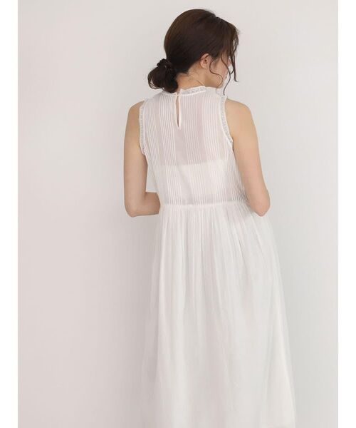 FIKA.(フィーカ)の「Sleeveless lace panel onepiece(ワンピース・レディース・ブラック/オフホワイト・MEDIUM)」の10枚目の写真