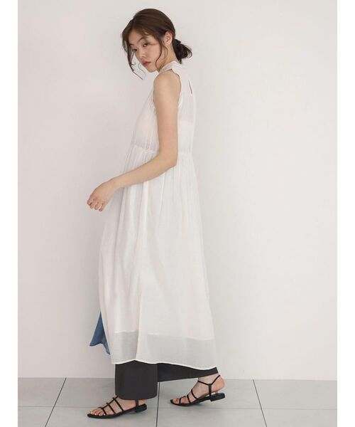 FIKA.(フィーカ)の「Sleeveless lace panel onepiece(ワンピース・レディース・ブラック/オフホワイト・MEDIUM)」の11枚目の写真