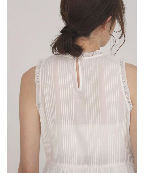 FIKA.(フィーカ)の「Sleeveless lace panel onepiece(ワンピース・レディース・ブラック/オフホワイト・MEDIUM)」の13枚目の写真