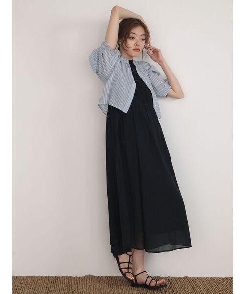 FIKA.(フィーカ)の「Sleeveless lace panel onepiece(ワンピース・レディース・ブラック/オフホワイト・MEDIUM)」の19枚目の写真