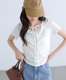 FREE'S MART | ◆フロントギャザーデコルテ半袖カットソー(Tシャツ/カットソー)