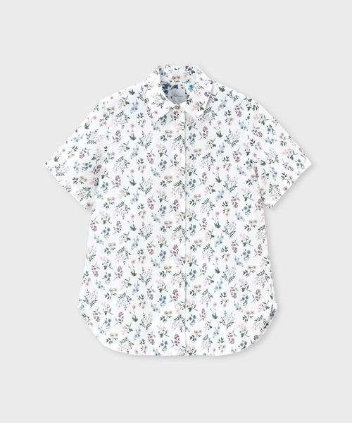 Paul Smith（ポールスミス）の「ウィメンズ リバティプリント 半袖シャツ / 165013 SH168（シャツ/ブラウス・レディース・ブルー/ピンク・40/38）」の2枚目の写真