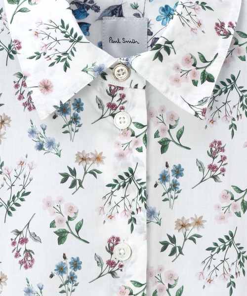 Paul Smith（ポールスミス）の「ウィメンズ リバティプリント 半袖シャツ / 165013 SH168（シャツ/ブラウス・レディース・ブルー/ピンク・40/38）」の7枚目の写真