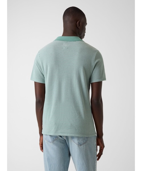 Guess(ゲス)の「HUNTER Stripe Knit Polo ポロシャツ(ポロシャツ・メンズ・ミント・LARGE/MEDIUM/X-LARGE/SMALL)」の2枚目の写真