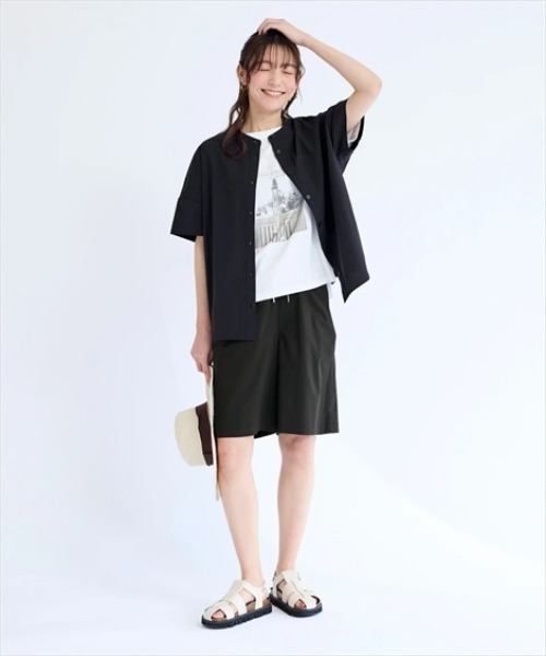 nissen（ニッセン）の「【水陸両用】うすカルストレッチAラインハーフパンツ（ゆったりヒップ）＜大きいサイズ有＞（その他パンツ・レディース・ブラック/ベージュ/グリーン/レッド・LL/3L/L/S/M）」の21枚目の写真