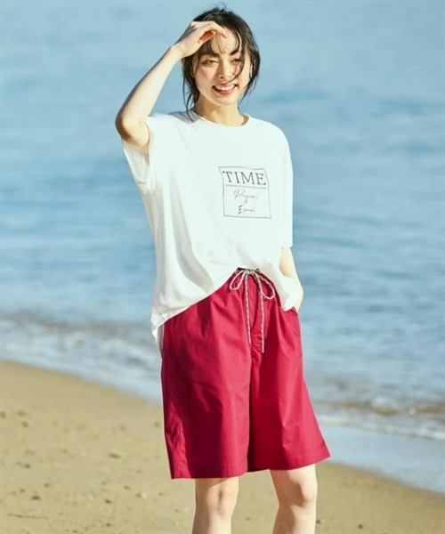 nissen（ニッセン）の「【水陸両用】うすカルストレッチAラインハーフパンツ（ゆったりヒップ）＜大きいサイズ有＞（その他パンツ・レディース・ブラック/ベージュ/グリーン/レッド・LL/3L/L/S/M）」の7枚目の写真