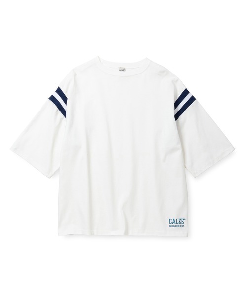 CALEE(キャリー)の「VINTAGE TYPE RIB FOOT BALL TEE(Tシャツ/カットソー・メンズ・パープル/ブラック/ホワイト・LARGE/MEDIUM)」の2枚目の写真
