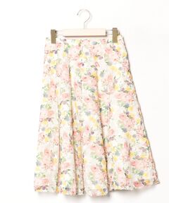 セットアップ対応商品】ボタニカルローンプリントプリーツ スカート