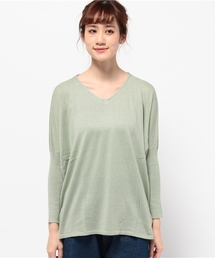 LBC | 12G アクリルコットン Vネックプルオーバー       (ニット/セーター)