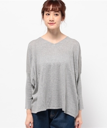 LBC | 12G アクリルコットン Vネックプルオーバー       (ニット/セーター)