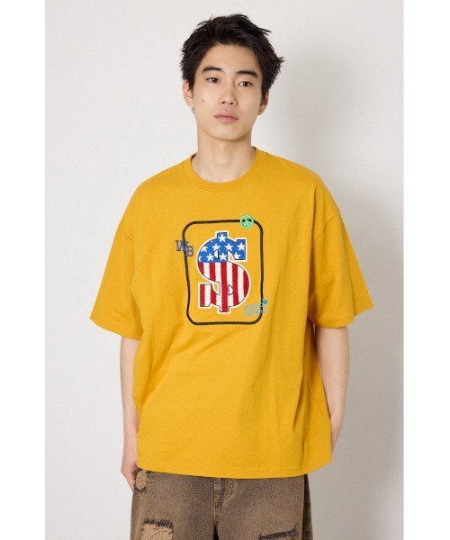 RODEO CROWNS WIDE BOWL(ロデオクラウンズワイドボウル)の「US rich Tシャツ(Tシャツ/カットソー・メンズ・オフホワイト/ブラック/マスタード・MEDIUM/LARGE)」の3枚目の写真