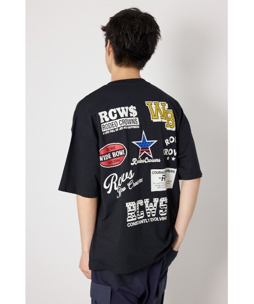 RODEO CROWNS WIDE BOWL(ロデオクラウンズワイドボウル)の「US rich Tシャツ(Tシャツ/カットソー・メンズ・オフホワイト/ブラック/マスタード・MEDIUM/LARGE)」の1枚目の写真