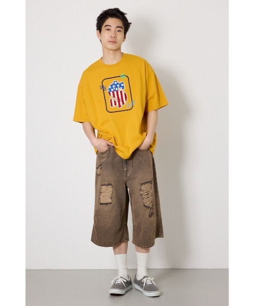 RODEO CROWNS WIDE BOWL(ロデオクラウンズワイドボウル)の「US rich Tシャツ(Tシャツ/カットソー・メンズ・オフホワイト/ブラック/マスタード・MEDIUM/LARGE)」の20枚目の写真