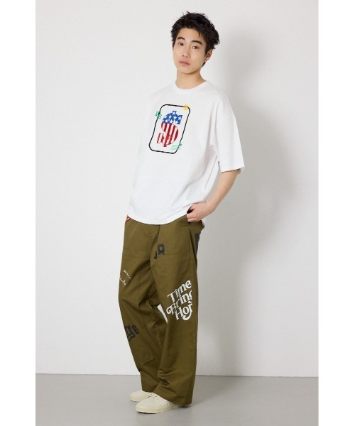 RODEO CROWNS WIDE BOWL(ロデオクラウンズワイドボウル)の「US rich Tシャツ(Tシャツ/カットソー・メンズ・オフホワイト/ブラック/マスタード・MEDIUM/LARGE)」の8枚目の写真