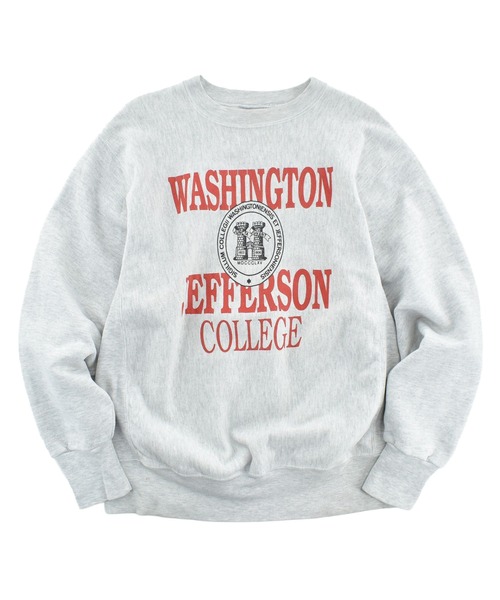 VINTAGE(ヴィンテージ)の「【USED】90’s GENUS “Washington & Jefferson College” リバースタイプ スウェット USA製(スウェット・メンズ・グレー・LARGE)」の1枚目の写真