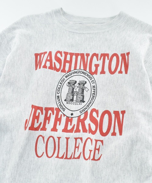 VINTAGE(ヴィンテージ)の「【USED】90’s GENUS “Washington & Jefferson College” リバースタイプ スウェット USA製(スウェット・メンズ・グレー・LARGE)」の2枚目の写真