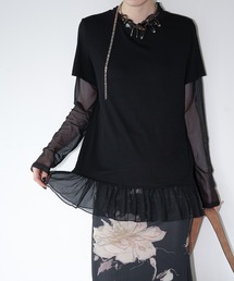 chuclla | シアーチュールレイヤードトップス chw26a035(Tシャツ/カットソー)