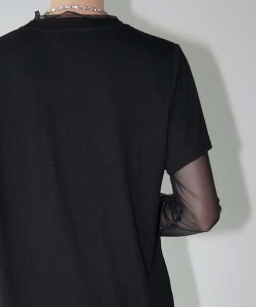 chuclla(チュクラ)の「シアーチュールレイヤードトップス chw26a035(Tシャツ/カットソー・レディース・グレー/ホワイト/ブラック・FREE)」の20枚目の写真