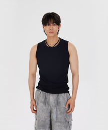 MAKEITTO（メイキット）の「ベーシックスリーブレストップ_ブラック（Tシャツ/カットソー）」