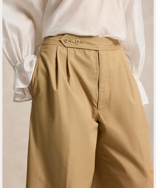 POLO RALPH LAUREN(ポロ ラルフ ローレン)の「コットン リラックス ワイドレッグ クロップ パンツ(その他パンツ・レディース・ブラウン系6・0/00/2/4/6/8)」の4枚目の写真