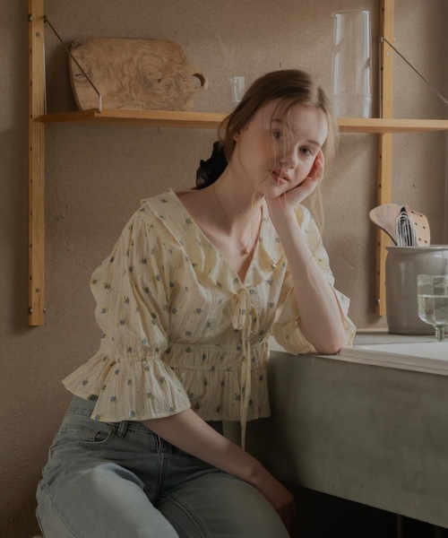JUMELLE（ジュメロ）の「花柄ヴィンテージブラウス（シャツ/ブラウス・レディース・アイボリー・FREE）」の20枚目の写真