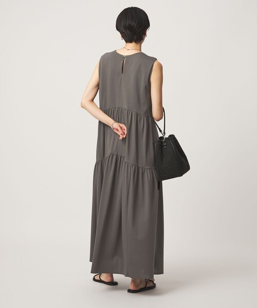 green label relaxing（グリーンレーベルリラクシング）の「［size SHORTあり］カット ティアード ワンピース（ワンピース・レディース・モカ/ライトブルー/ブラック・FREE/SHORT）」の8枚目の写真