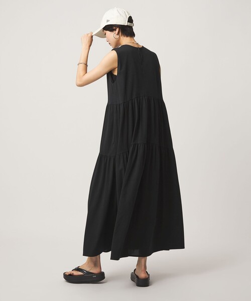 green label relaxing（グリーンレーベルリラクシング）の「［size SHORTあり］カット ティアード ワンピース（ワンピース・レディース・モカ/ライトブルー/ブラック・FREE/SHORT）」の12枚目の写真