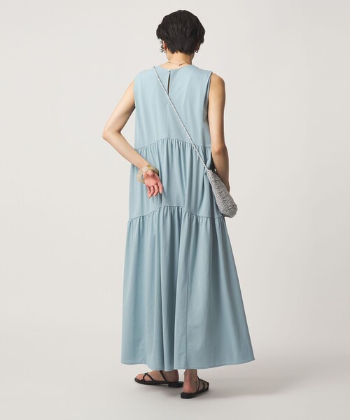 green label relaxing（グリーンレーベルリラクシング）の「［size SHORTあり］カット ティアード ワンピース（ワンピース・レディース・モカ/ライトブルー/ブラック・FREE/SHORT）」の16枚目の写真