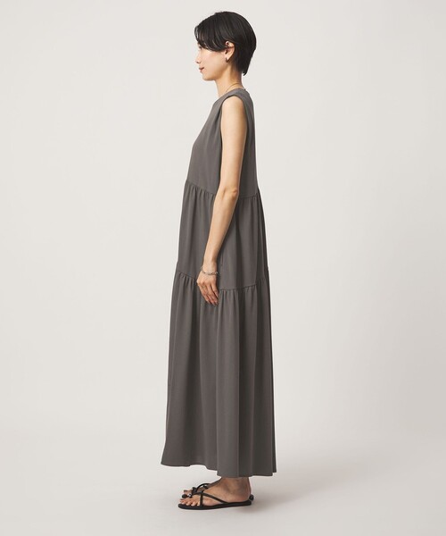 green label relaxing（グリーンレーベルリラクシング）の「［size SHORTあり］カット ティアード ワンピース（ワンピース・レディース・モカ/ライトブルー/ブラック・FREE/SHORT）」の19枚目の写真