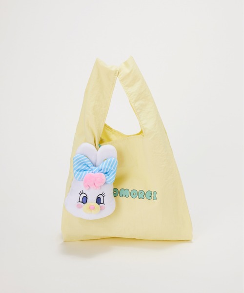 EFOLE(エフォル)の「【MOMOREI×EFOLE】ぬいぐるみポーチ付きエコバッグ(トートバッグ・レディース・ベビーピンク/ホワイト・FREE)」の3枚目の写真