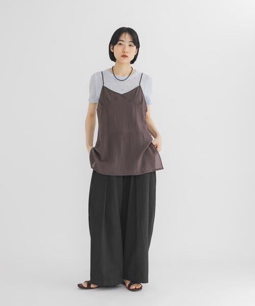 KBF(ケイビーエフ)の「キャミビスチェSETトップス(Tシャツ/カットソー・レディース・アイボリー/ブルー系その他/ブラック・ONE)」の1枚目の写真