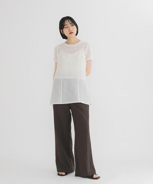 KBF(ケイビーエフ)の「キャミビスチェSETトップス(Tシャツ/カットソー・レディース・アイボリー/ブルー系その他/ブラック・ONE)」の8枚目の写真