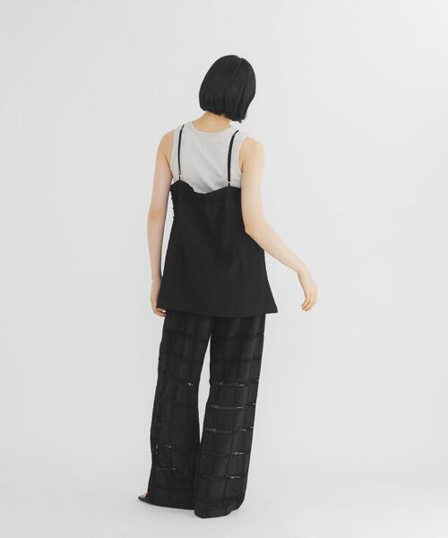 KBF(ケイビーエフ)の「キャミビスチェSETトップス(Tシャツ/カットソー・レディース・アイボリー/ブルー系その他/ブラック・ONE)」の20枚目の写真