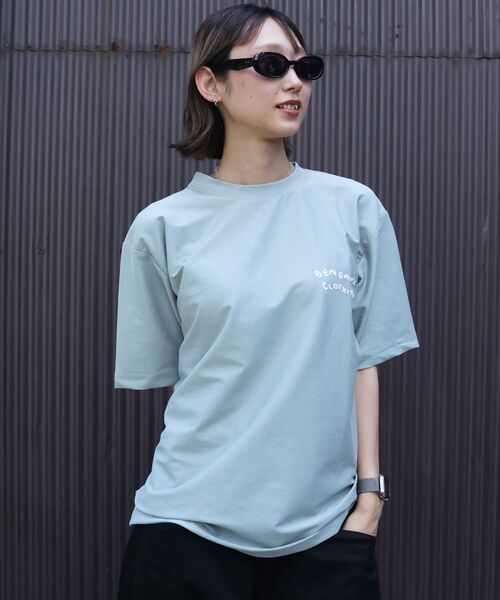 BEN DAVIS(ベンデイビス)の「【BEN DAVIS(ベンデイビス)】 COOLER FLOWER TEE /半袖 接触冷感 オーバーサイズ クルーネック プリント ユニセックス Tシャツ(Tシャツ/カットソー・メンズ・ブラック/グリーン系その他3/ホワイト・X-LARGE/LARGE/MEDIUM)」の6枚目の写真