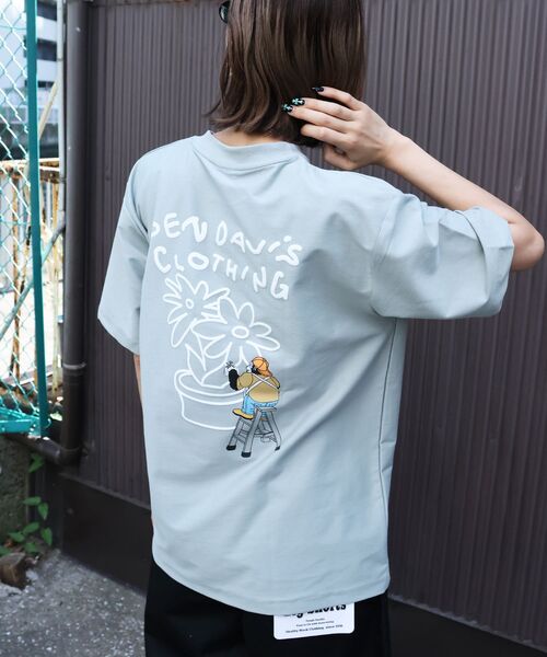 BEN DAVIS(ベンデイビス)の「【BEN DAVIS(ベンデイビス)】 COOLER FLOWER TEE /半袖 接触冷感 オーバーサイズ クルーネック プリント ユニセックス Tシャツ(Tシャツ/カットソー・メンズ・ブラック/グリーン系その他3/ホワイト・X-LARGE/LARGE/MEDIUM)」の8枚目の写真