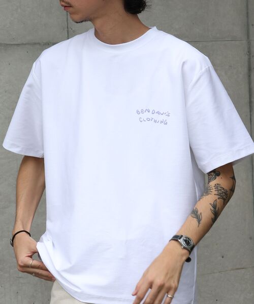 BEN DAVIS(ベンデイビス)の「【BEN DAVIS(ベンデイビス)】 COOLER FLOWER TEE /半袖 接触冷感 オーバーサイズ クルーネック プリント ユニセックス Tシャツ(Tシャツ/カットソー・メンズ・ブラック/グリーン系その他3/ホワイト・X-LARGE/LARGE/MEDIUM)」の11枚目の写真